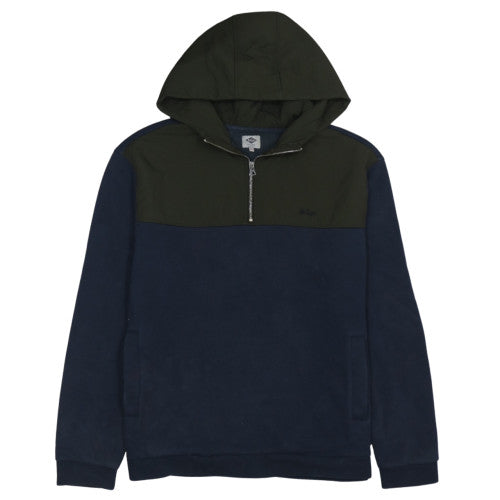 Additional front view of Lee Cooper Men's Blue 1/2 Zip Hooded Sweatshirt 2XL Fleece