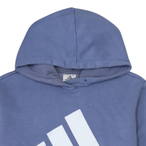 Adidas Men Blue XL Pullover Hoodie Fleece Logo Sportswear