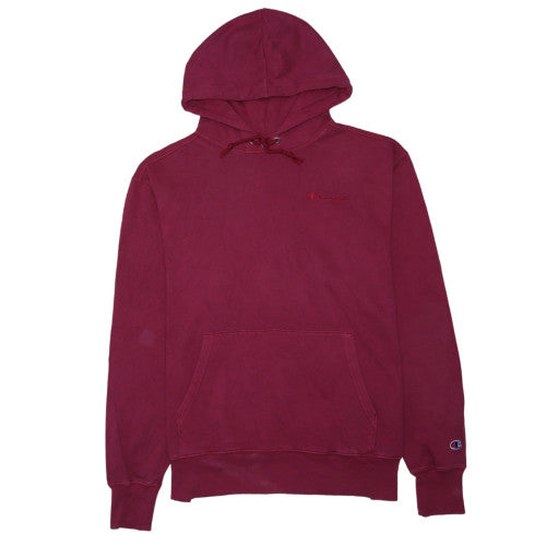 Champion Men’s Red Pullover Hoodie Large Fleece Logo Sweatshirt