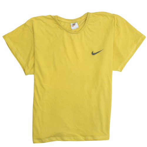 Nike Men's Yellow Crew Neck Short Sleeve T-Shirt Size M