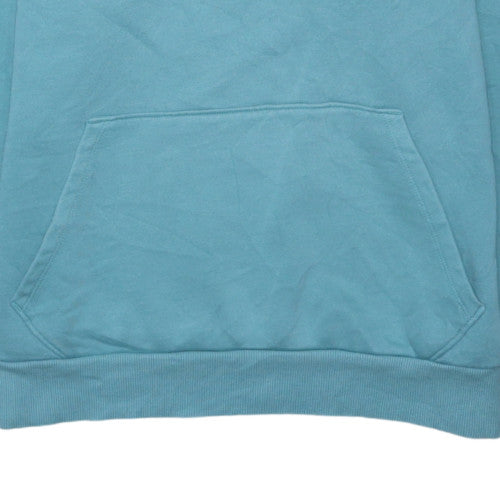 Puma Womens Blue Pullover Hoodie L Cotton Fleece Casual Sweatshirt