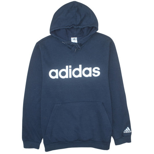 Adidas Men's Navy Blue Pullover Hoodie XL Cotton Blend