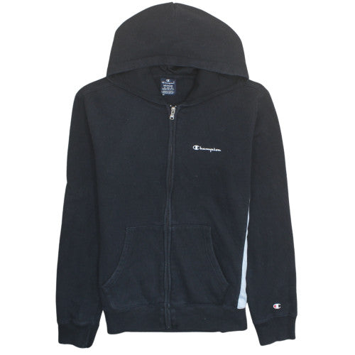 Champion Men's Black Medium Full Zip Hoodie Sweatshirt