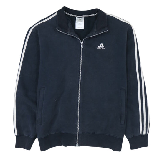 adidas Men's Blue Full Zip Sweatshirt L Sports Retro Track Top