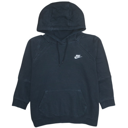 Nike Men’s Black Pullover Hoodie L Fleece Regular Fit Logo Sportswear