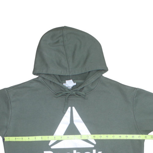 Reebok Men's Green Pullover Hoodie Size L Graphic Sportswear