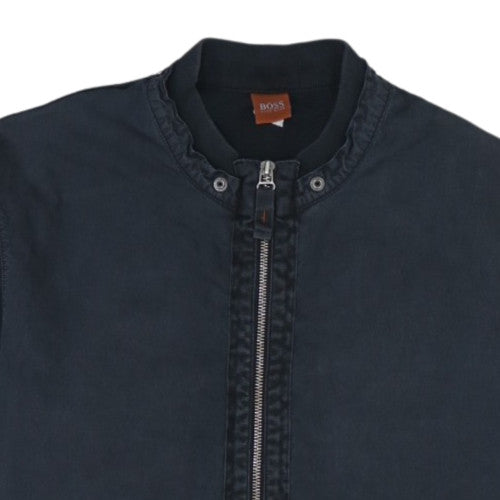 Hugo Boss Men's Black Cotton Nylon Zip Bomber Jacket Size M