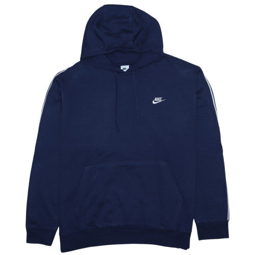 Nike Men's Blue Pullover Hoodie L Logo Sports Fleece Sweatshirt