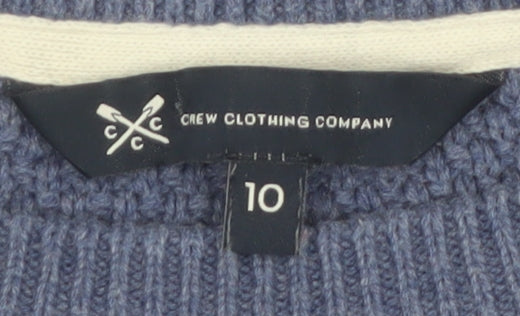 Crew Clothing Women’s Blue Cotton Wool Jumper Size 10