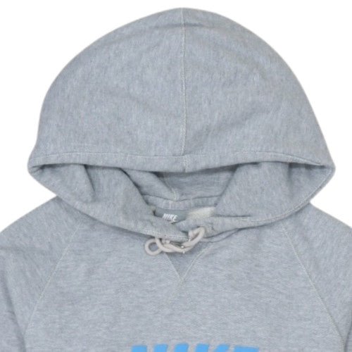 Additional view of Nike girls’ grey hoodie m graphic pullover 100% cotton sportswear