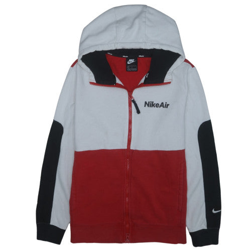 Nike Air Men's Red & White Full Zip Hoodie Size L Sportswear