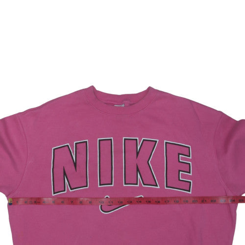 Nike Women's Pink Cotton Blend Pullover Sweatshirt Size S