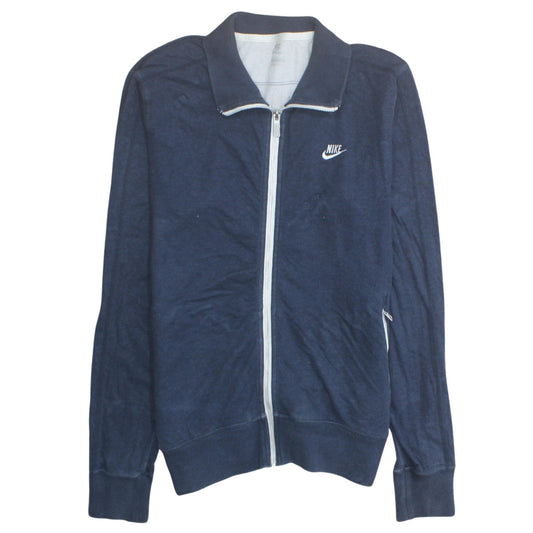 Nike Women's Blue Cotton Full Zip Track Jacket Size M