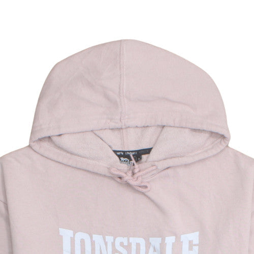 Lonsdale London Womens Pink Pullover Hoodie Size 12 Cotton Blend