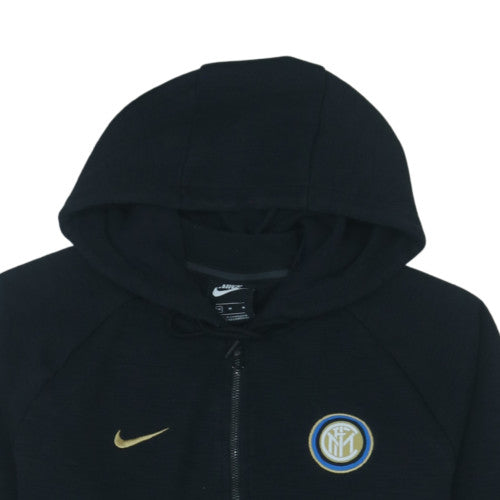 Nike Men’s Black Full Zip Hooded Sports Hoodie M Fleece Inter Milan