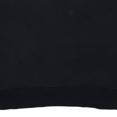 Adidas Mens Black Pullover Sweatshirt M Crew Neck Logo Sportswear
