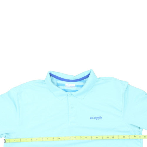Columbia Men's Blue 2XL Performance Fishing Polo Shirt
