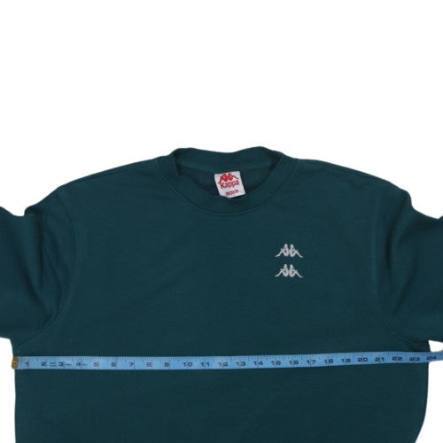 Kappa Men's Green Crew Neck Sweatshirt Medium Pullover Logo Sportswear