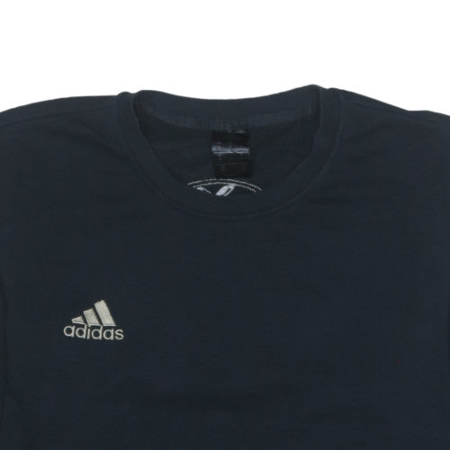 Additional view of Adidas Men's Black Crew Neck Pullover Sweatshirt, size L