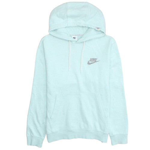 Nike Womens Blue Pullover Hoodie Small - Cotton Blend Sweatshirt