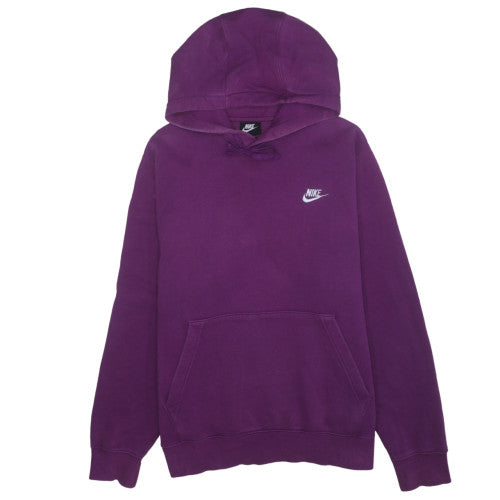Nike Womens Purple Pullover Hoodie L Cotton Blend Casual Sweatshirt