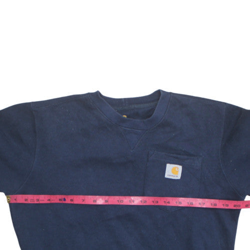 Carhartt Mens Blue Pullover Sweatshirt S Classic Fit Crew Neck