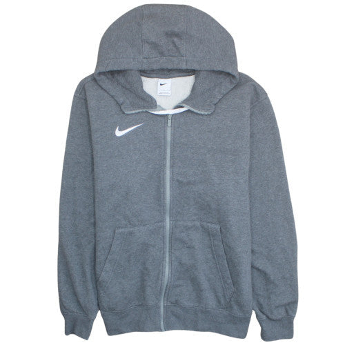 Nike Men's Grey Full Zip Hoodie L Fleece Sports Sweatshirt