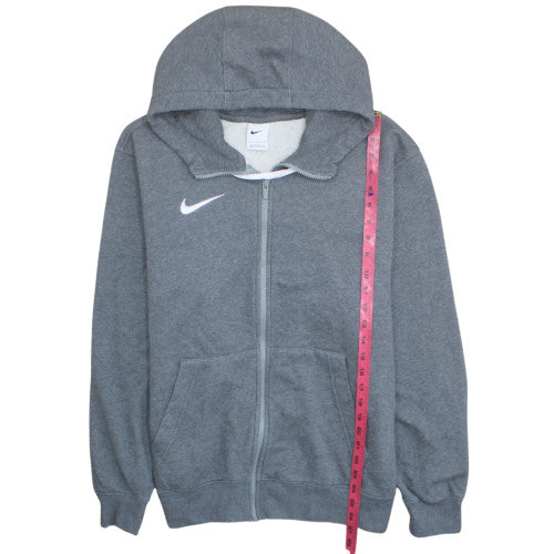 Nike Men's Grey Full Zip Hoodie L Fleece Sports Sweatshirt