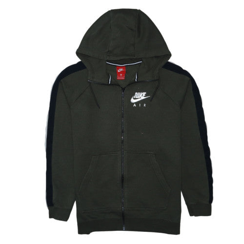Nike Air Men's Green Full Zip Hoodie M Sportswear Fleece