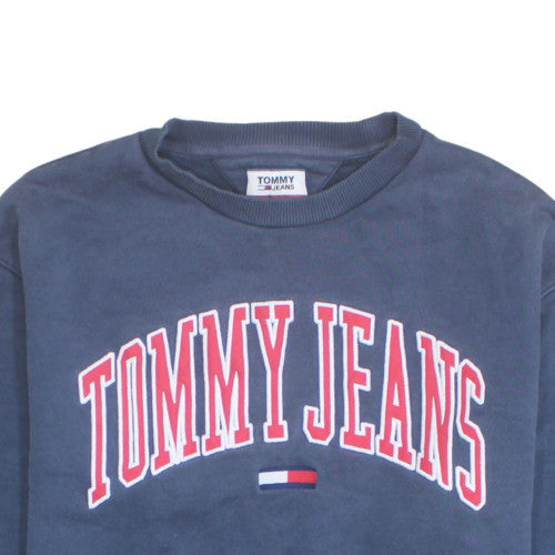 Tommy Jeans Men's Blue L Pullover Sweatshirt Crew Neck Logo