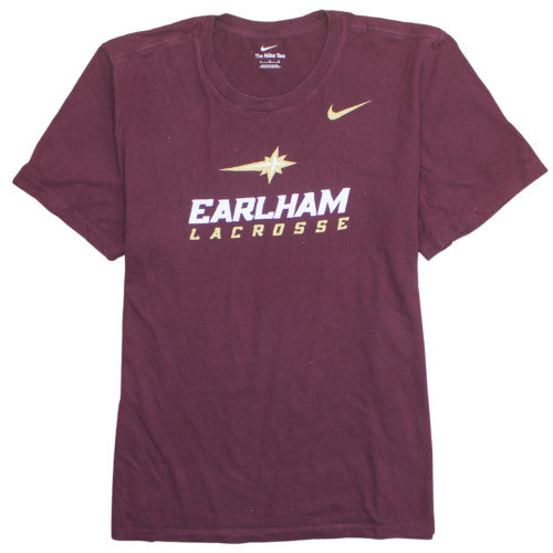 Nike Men's Maroon Earlham Lacrosse Graphic T-Shirt XL Cotton Tee