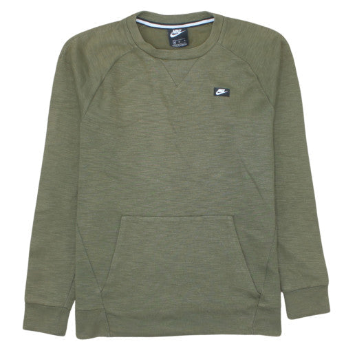 Nike Men's Green M Pullover Crew Neck Logo Sweatshirt