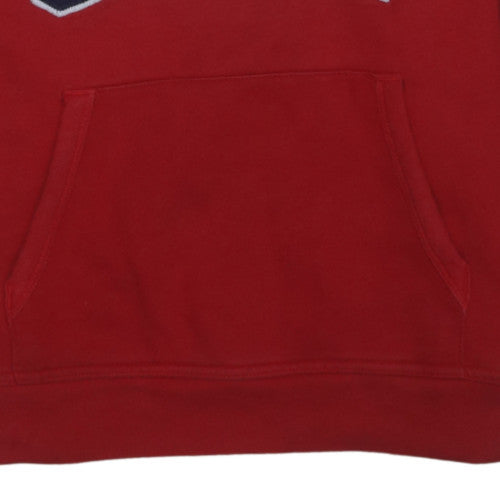 GAP Kids Boys Red Pullover Hoodie XL 12-13 Years Cotton Blend Logo