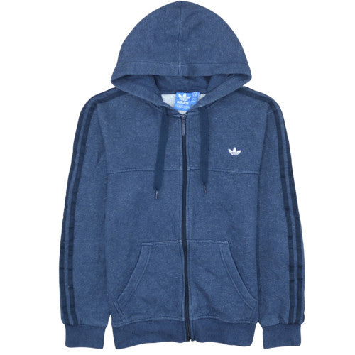 Adidas Men's Blue Full Zip Hoodie S Regular Fit Sportswear
