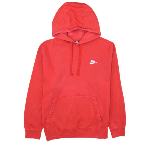 Nike Men's Red Pullover Hoodie L Logo Fleece Sportswear