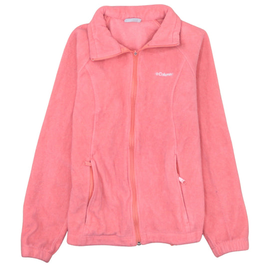 Columbia Women Pink Fleece Full Zip Jacket Size M