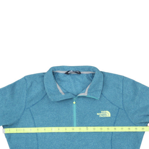The North Face Women's Blue 1/4 Zip Fleece Pullover Sweatshirt M