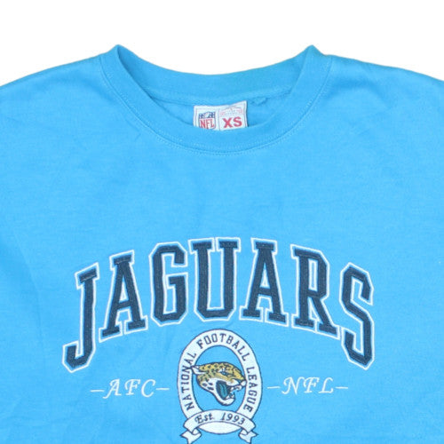 NFL Team Apparel Women's Blue XS Crew Neck Jacksonville Jaguars Sweatshirt