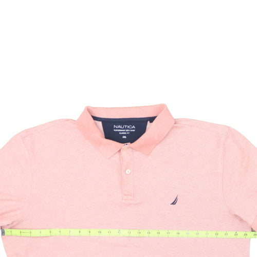 Nautica Men's Pink Classic Fit Short Sleeve Polo Shirt 2XL