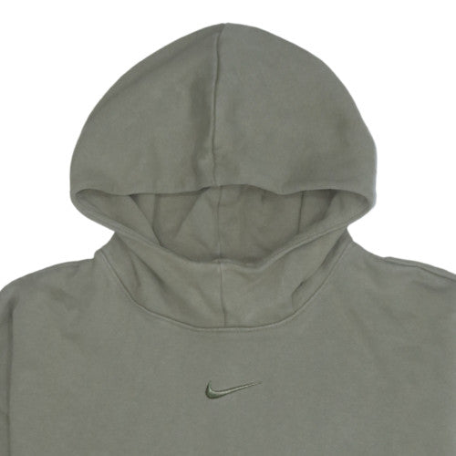 Nike Men's Green Pullover Hoodie M Regular Fit Fleece Logo