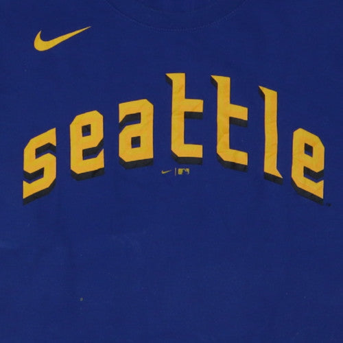 Nike Men's Blue Seattle Ichiro 51 Graphic Short Sleeve T-Shirt Size L