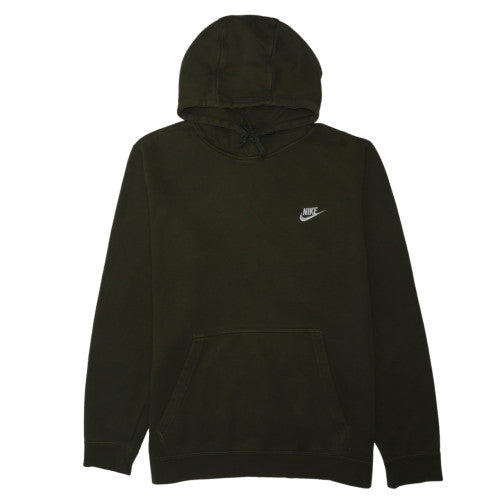 Nike Mens Green Pullover Hoodie L Regular Fit Fleece Sweatshirt