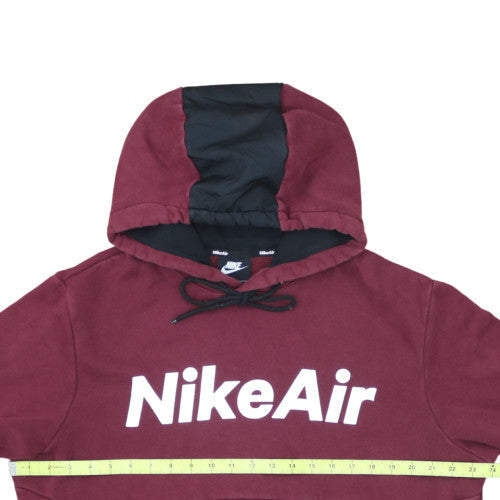 Nike Air Men's Red Pullover Hoodie L Sports Fleece Sweatshirt