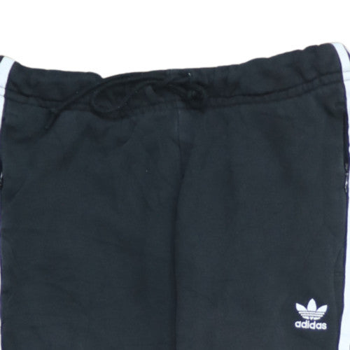Adidas Womens Black Jogger Trousers Size 8 Cotton Blend Sportswear