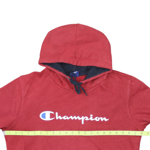 Champion Men's Red Pullover Hoodie Medium Fleece Sweatshirt