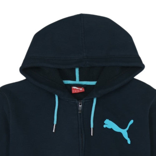 Additional view of Puma Men’s Blue Full Zip Hoodie, size L, Sportswear Fleece