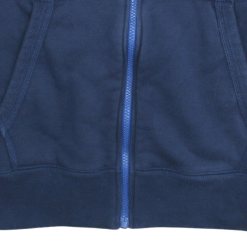 Nike Men's Blue XL Full Zip Hoodie with Logo Detail