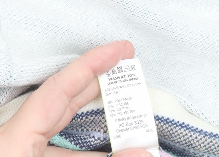 Marks and Spencer Womens Multicoloured Size 10 Aztec Knit Cardigan