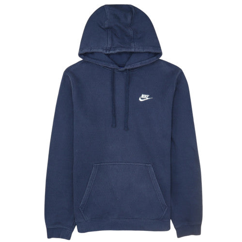 Nike Men's Blue Pullover Fleece Hoodie Medium Regular Fit