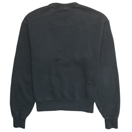 Adidas Womens Black Crew Neck Pullover Sweatshirt Size S Logo Detail